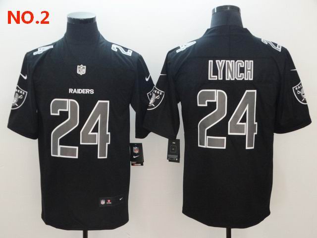 Men's Las Vegas Raiders 24 Marshawn Lynch Jesey NO.2;